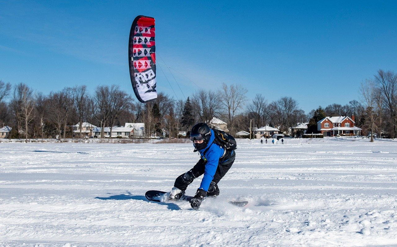 kite, kite boarding, kite surfing, snow kite, winter