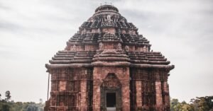 Beautiful view of the historic Konark Sun Temple in Odisha, India.
